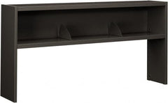 Hon - 1 Shelf, 34-3/4" High x 72" Wide Bookcase - 13-1/2" Deep, High-Pressure Laminate/Steel, Charcoal - Makers Industrial Supply