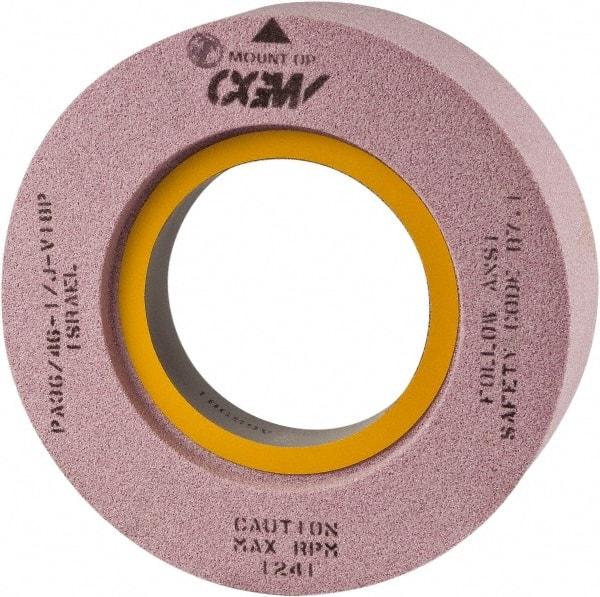 Camel Grinding Wheels - 20" Diam x 10" Hole x 6" Thick, I Hardness, 46 Grit Surface Grinding Wheel - Silicon Carbide, Type 7, Coarse Grade, Vitrified Bond, Two-Side Recess - Makers Industrial Supply