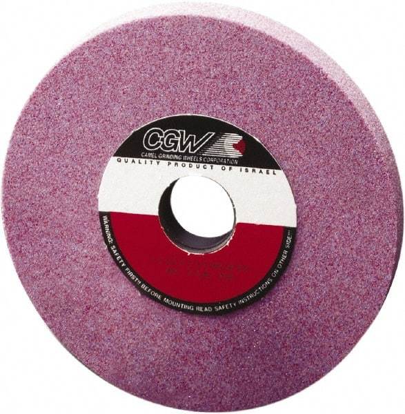 Camel Grinding Wheels - 7" Diam x 1-1/4" Hole x 1/2" Thick, J Hardness, 60 Grit Surface Grinding Wheel - Ceramic, Type 1, Medium Grade, Vitrified Bond, No Recess - Makers Industrial Supply