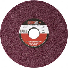 Camel Grinding Wheels - 7" Diam x 1-1/4" Hole x 1/2" Thick, H Hardness, 46 Grit Surface Grinding Wheel - Aluminum Oxide, Type 1, Medium Grade, Vitrified Bond, No Recess - Makers Industrial Supply