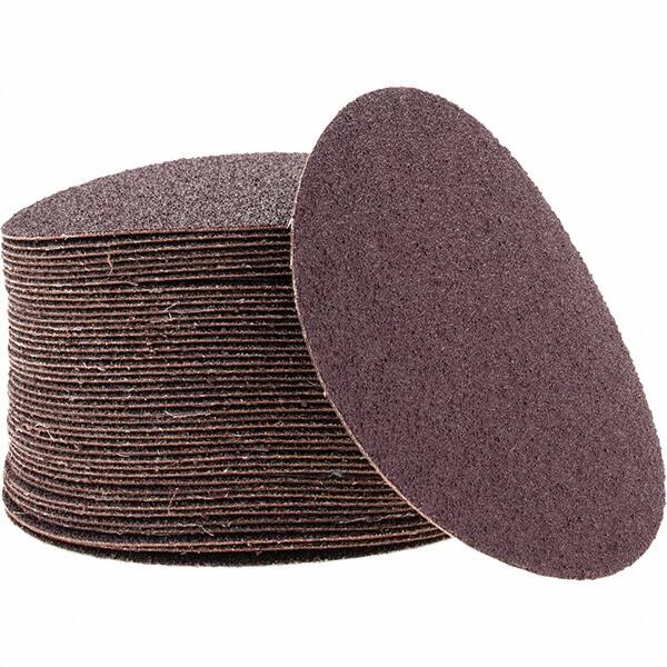 Camel Grinding Wheels - 5" Diam, 40 Grit Aluminum Oxide Adhesive PSA Disc - Coarse Grade, Maroon, X Weighted Backing, Flexible - Makers Industrial Supply