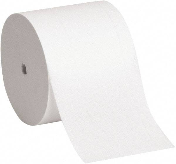 Georgia Pacific - 250' Roll Length Coreless Roll Toilet Tissue - 750 Sheets per Roll, 2 Ply, White, Recycled Fiber - Makers Industrial Supply