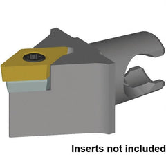 Kennametal - Neutral Cut, Size KM20, DC.. 11T30.. & DC.. 32.52 Insert Compatiblity, External Modular Turning & Profiling Cutting Unit Head - 25mm Head Length, Series KM Micro - Makers Industrial Supply