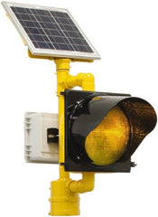 Parking Lot & Roadway Lights; Fixture Type: Roadway Light; Lamp Type: LED; Lens Material: Polycarbonate; Lamp Base Type: Standard; Mounting Type: Pole Mount; Voltage: 6; Wattage: 13; Lens Color: Amber; Overall Width (Inch): 12; Flashes Per Minute: 50 - 60