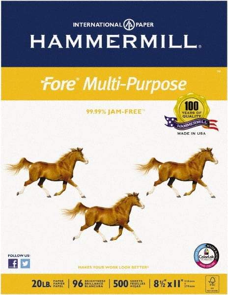 Hammermill - 8-1/2" x 11" White Copy Paper - Use with Plain Paper Office Equipment - Makers Industrial Supply