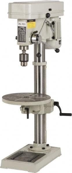 Enco - 330mm Swing, Step Pulley Drill Press - 16 Speed, 3/4 hp, Single Phase - Makers Industrial Supply