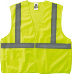 Ergodyne - Size 4X/5XL High Visibility Lime Mesh Breakaway Vest - 58 to 64" Chest, ANSI/ISEA 107, Hook & Loop Closure, 1 Pocket, Polyester - Makers Industrial Supply