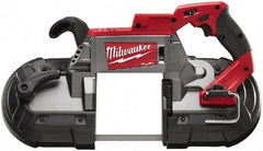 Milwaukee Tool - 18 Volt, 44-7/8" Blade, 380 SFPM Cordless Portable Bandsaw - 5" (Round) & 5 x 5" (Rectangle) Cutting Capacity, Lithium-Ion Battery Not Included - Makers Industrial Supply