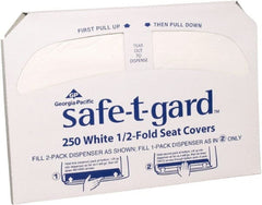 Georgia Pacific - (20) 250-Sheet Packs 17" Long x 14-1/2" Wide White Toilet Seat Covers - Exact Industrial Supply