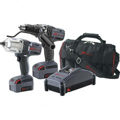 Ingersoll-Rand - 20 Volt Cordless Tool Combination Kit - Includes 1/2" High Torque Impact Wrench & 1/2" Drill/Driver, Lithium-Ion Battery Included - Makers Industrial Supply