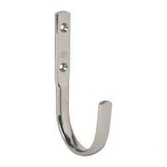 Sugatsune - 5/8" Wide x 4-3/4" High x 15/64" Thick, Wall Hook - 2-11/16" Projection, Polished - Makers Industrial Supply