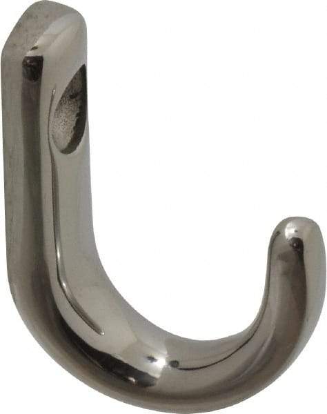 Sugatsune - 23/64" Wide x 1-1/8" High x 5/32" Thick, Wall Hook - 7/8" Projection, Polished - Makers Industrial Supply