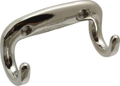 Sugatsune - 3-1/2" Wide x 1-3/8" High x 13/64" Thick, Dbl. Wall Hook - 1" Projection, Polished - Makers Industrial Supply