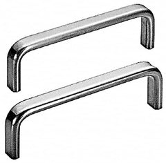 Sugatsune - 9/16" Handle Diam, Polished Stainless Steel Drawer Pull - 1-9/16" Projection, 5-1/4" Center to Center, 5-1/4" Long - Makers Industrial Supply