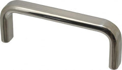 Sugatsune - 9/16" Handle Diam, Polished Stainless Steel Drawer Pull - 1-9/16" Projection, 4-1/4" Center to Center, 4-1/4" Long - Makers Industrial Supply