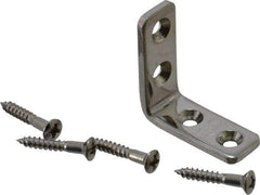 Sugatsune - 1-7/32" Long x 15/32" Wide, 18-8 Stainless Steel, Corner Brackets - Makers Industrial Supply