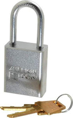 American Lock - 1-1/2" Shackle Clearance, Keyed Different A5101 Padlock - 1/4" Shackle Diam, Steel - Makers Industrial Supply