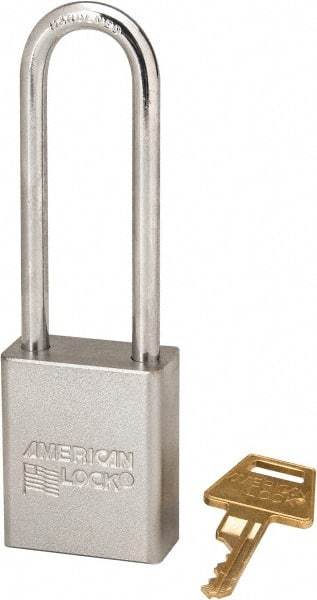 American Lock - 3" Shackle Clearance, Keyed Different A5102 Padlock - 1/4" Shackle Diam, Steel - Makers Industrial Supply