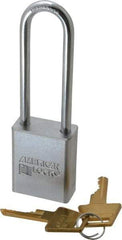 American Lock - 3" Shackle Clearance, Keyed Alike A5102 Padlock - 1/4" Shackle Diam, Steel - Makers Industrial Supply