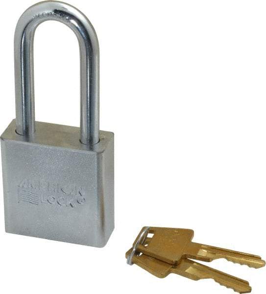 American Lock - 2" Shackle Clearance, Keyed Different A5201 Padlock - 5/16" Shackle Diam, Steel - Makers Industrial Supply