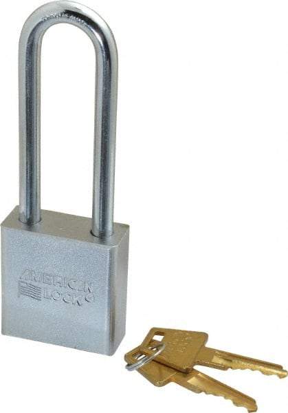 American Lock - 3" Shackle Clearance, Keyed Different A5202 Padlock - 5/16" Shackle Diam, Steel - Makers Industrial Supply