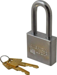 American Lock - 2" Shackle Clearance, Keyed Different A5261 Padlock - 3/8" Shackle Diam, Steel, with Solid Steel Finish - Makers Industrial Supply