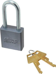 American Lock - 2" Shackle Clearance, Keyed Different A11 Padlock - 5/16" Shackle Diam, Aluminum, with Solid Aluminum Finish - Makers Industrial Supply