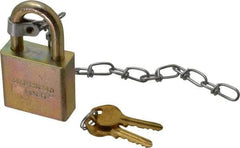 American Lock - 1-1/8" Shackle Clearance, Keyed Different A5200GLWN Padlock - 5/16" Shackle Diam, Steel, with Solid Steel Finish - Makers Industrial Supply