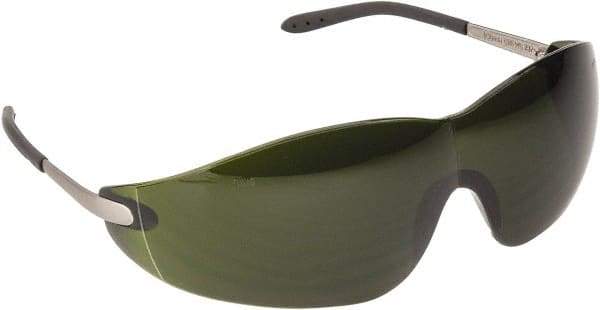 MCR Safety - Green Lenses, Frameless Welding Glasses - Scratch Resistant, Size Universal, Wrap Around - Makers Industrial Supply