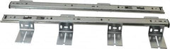 Knape & Vogt - 18" Slide Length, Chrome Variable-Height Pencil Drawer Slide - 3/4" Wide - Makers Industrial Supply