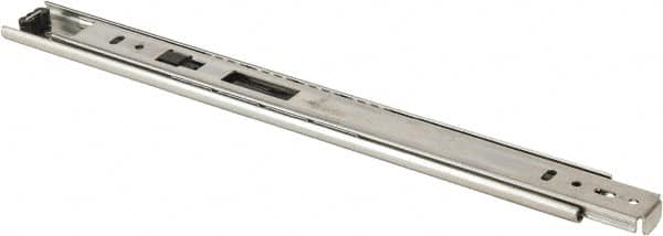 Knape & Vogt - 12" Slide Length, 9" Travel Length, Chrome Drawer Slide - Chrome Finish - Makers Industrial Supply