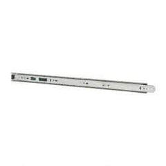 Knape & Vogt - 22" Slide Length, 16.5" Travel Length, Chrome Drawer Slide - Chrome Finish - Makers Industrial Supply