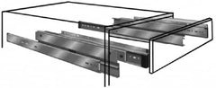 Knape & Vogt - 28" Slide Length, Chrome Drawer Slide - 30" Wide, Chrome Finish - Makers Industrial Supply