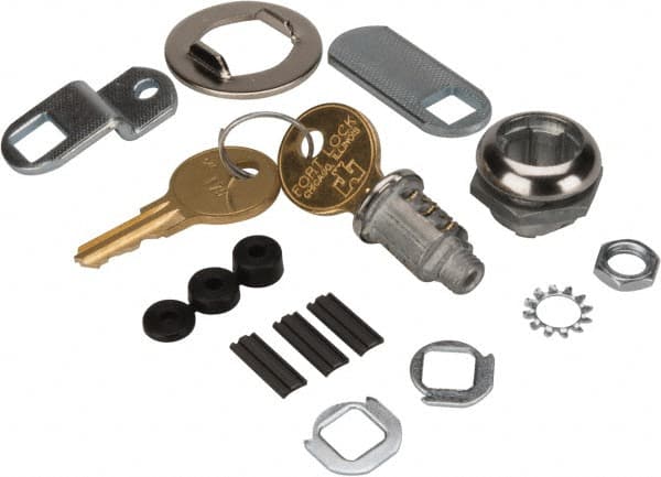 Made in USA - 5/32" Max Thickness, Standard Cam Lock - Stainless Steel Finish - Makers Industrial Supply