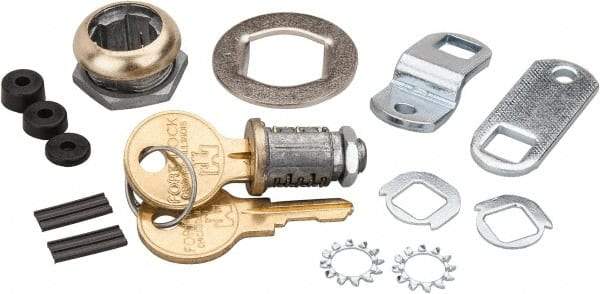 Made in USA - 5/32" Max Thickness, Standard Cam Lock - Polished Brass Finish - Makers Industrial Supply