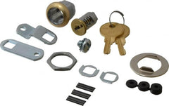 Made in USA - 5/16" Max Thickness, Standard Cam Lock - Polished Brass Finish - Makers Industrial Supply