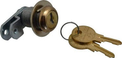 Made in USA - 21/32" Max Thickness, Standard Cam Lock - Polished Brass Finish - Makers Industrial Supply