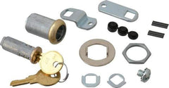 Made in USA - 15/16" Max Thickness, Standard Cam Lock - Polished Brass Finish - Makers Industrial Supply