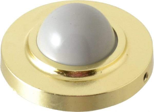 Value Collection - 2-1/2" Projection Convex Wall Bumper - Wall Mount, Brass Finish - Makers Industrial Supply