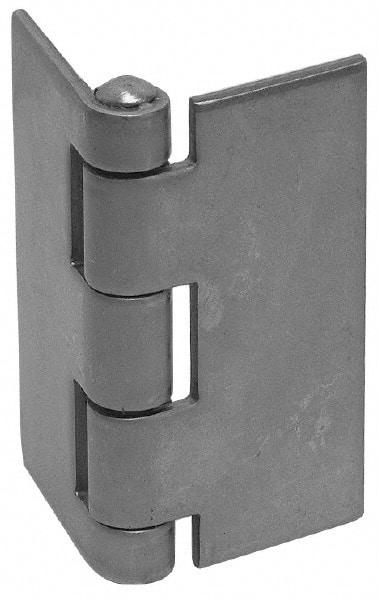 Made in USA - 6" Wide x 0.165" Thick, Blank Butt Hinge - Stainless Steel, Polished Finish - Makers Industrial Supply