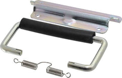 Value Collection - Full Plate Chest Handle with 90° Stop - 5-1/4" Wide x 3-1/4" High, Zinc Plated - Makers Industrial Supply