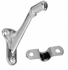 National Mfg. - Bright Brass Coated, Handrail Bracket - 2-1/4" Long, 2-29/32" High, 1-23/64" Wide - Makers Industrial Supply