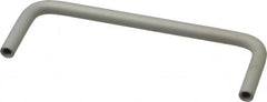 Electro Hardware - Round Handle - Clear Finish, Aluminum, 4" Center to Center - Makers Industrial Supply