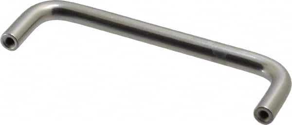 Electro Hardware - 8-32 Internal Thread, 5/16" Handle Diam, Plain Aluminum Drawer Pull - 4" Center to Center - Makers Industrial Supply