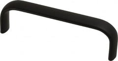 Electro Hardware - 1-1/2" High Oval Handle - Brush Black Anodized, Aluminum, 4-9/16" Center to Center - Makers Industrial Supply