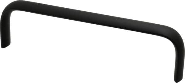 Electro Hardware - 1-3/4" High Oval Handle - Brush Black Anodized, Aluminum, 6" Center to Center - Makers Industrial Supply