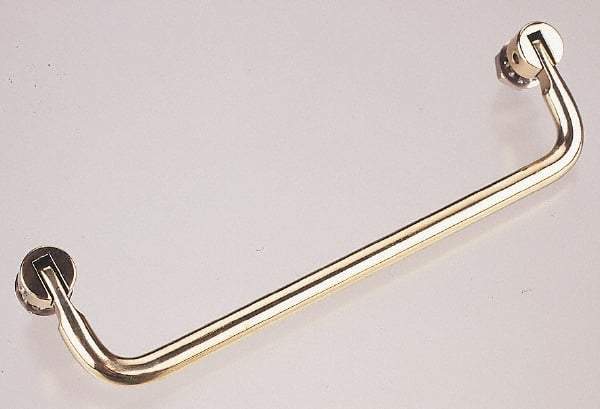 Electro Hardware - Fold Down Handle - Nickel Plated, Brass, 6" Center to Center - Makers Industrial Supply