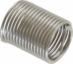 Heli-Coil - M10x1.00 Metric Fine, 20mm OAL, Free Running Helical Insert - 16-1/2 Free Coils, Tanged, Stainless Steel, Bright Finish, 2D Insert Length - Makers Industrial Supply