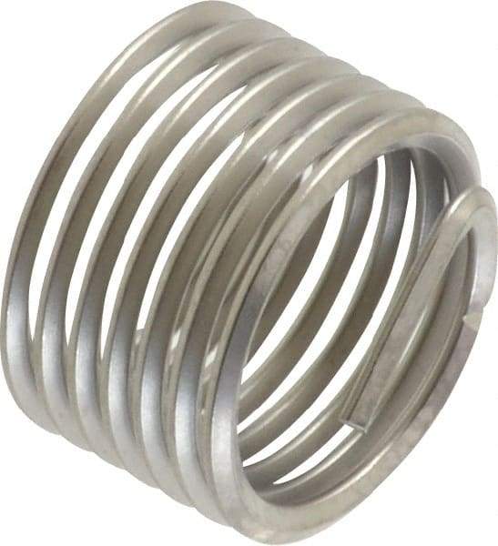 Heli-Coil - M12x1.25 Metric Fine, 12mm OAL, Free Running Helical Insert - 7-1/4 Free Coils, Tanged, 304 Stainless Steel, Bright Finish, 1D Insert Length - Makers Industrial Supply