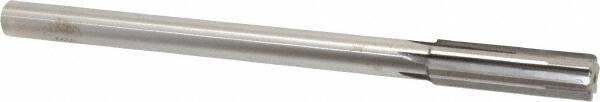 Made in USA - 0.665" Carbide-Tipped 6 Flute Chucking Reamer - Straight Flute, 9/16" Straight Shank, 2-1/4" Flute Length, 9" OAL - Makers Industrial Supply